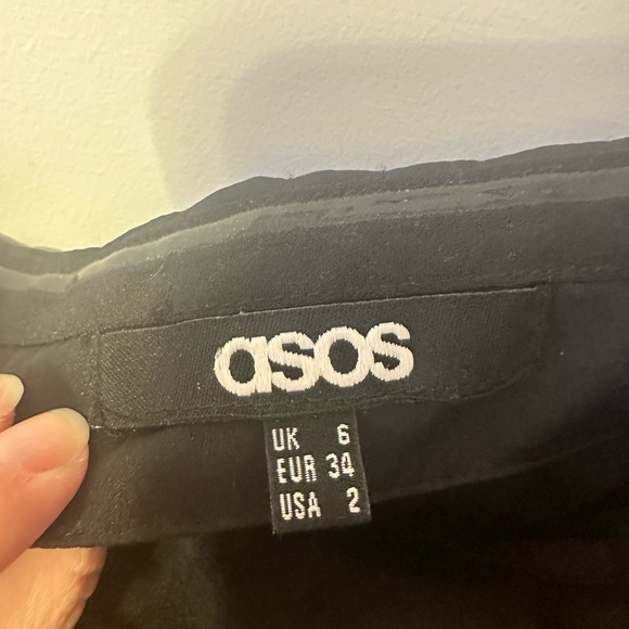 ASOS strapless bodycon mini dress layered in black size 2 - Picture 5 of 7